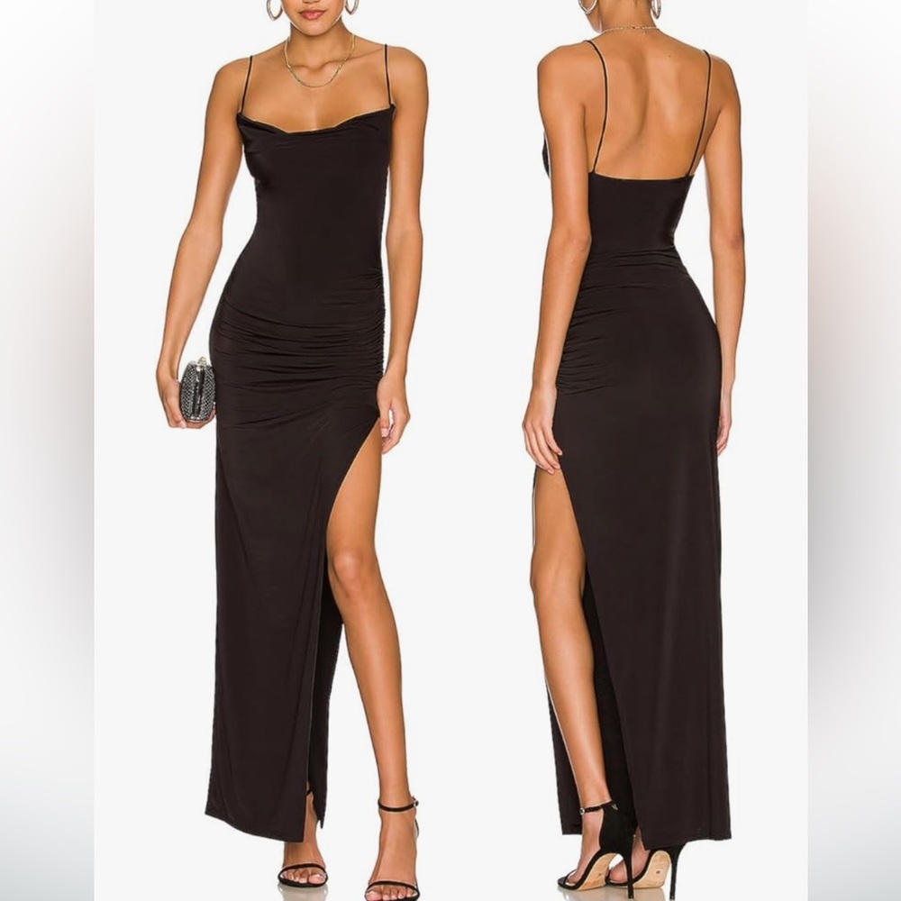 Long Spaghetti Strap Dress with Slit